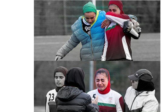 اشک‌های دختران فوتبالیست ایرانی +عکس