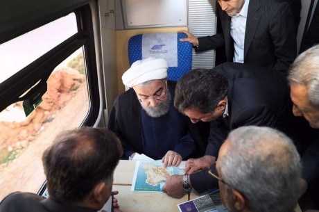 بهره‌برداری روحانی از خط‌آهن تهران - همدان +تصاویر
