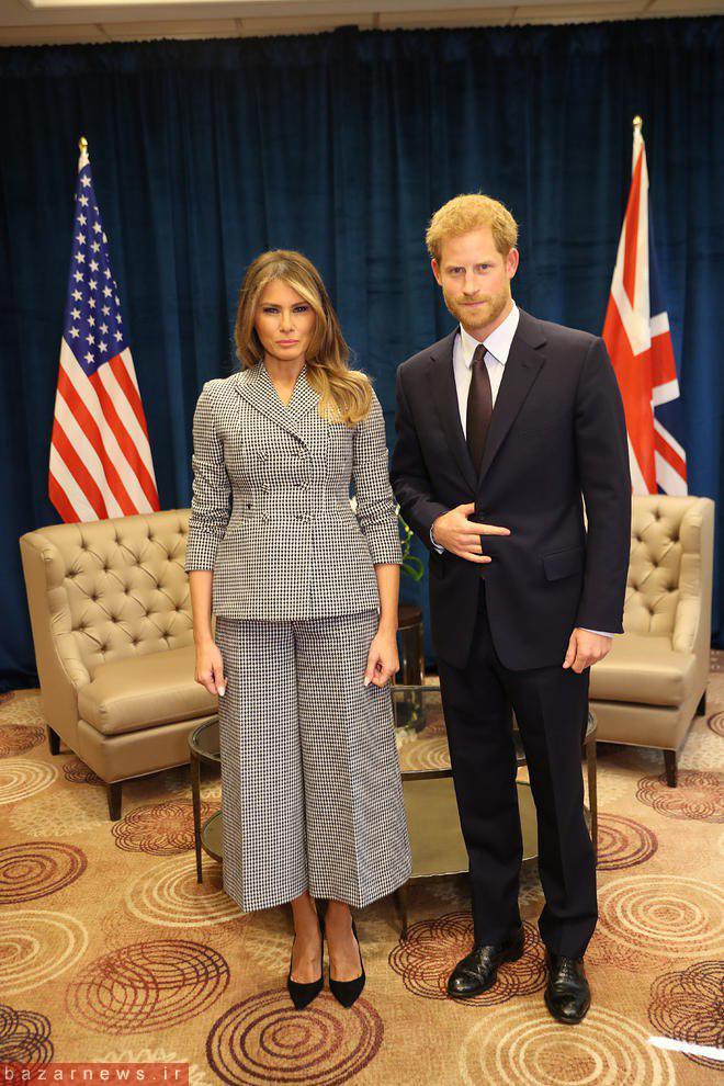 عکس: شاهزاده هری در کنار ملانیا ترامپ