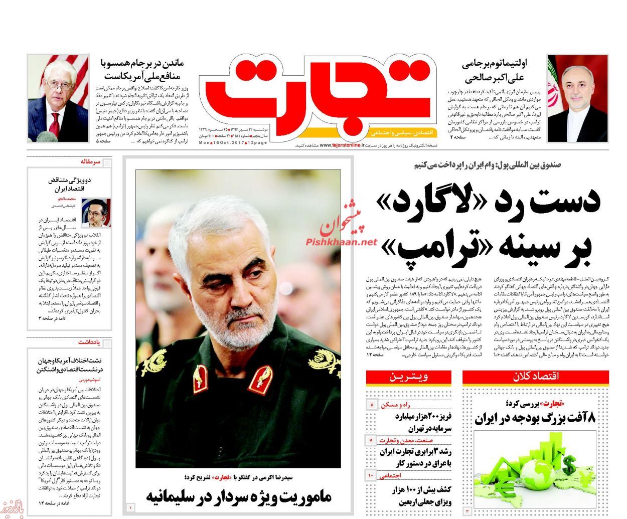 روزنامه های اقتصادی دوشنبه 24 مهر 96