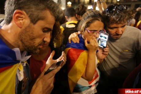حمایت مردم کاتالونیا از اعلام استقلال +تصاویر
