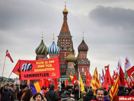 برگزاری جشن سالانه انقلاب روسیه توسط کمونیست ها +تصاویر