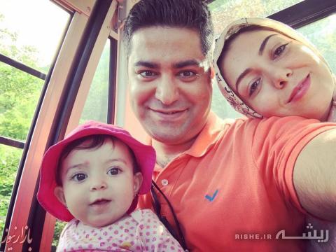 عکس: باز هم سلفی بدون چادر آزاده نامداری با همسر و دخترش