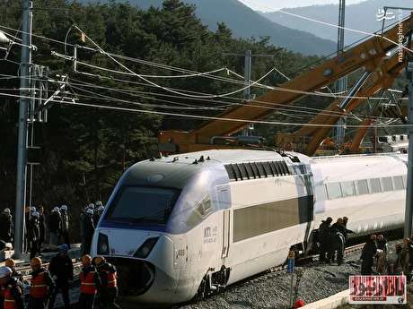 خروج قطار سریع‌السیر از ریل در کره جنوبی