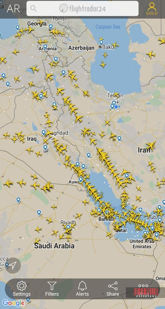 آسمان ایران، جایگزین آسمان عراق در پروازهای عبوری شد