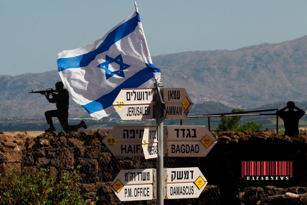 پرچم اسرائیل بر فراز کوه بنتال