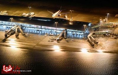 فرودگاهی رو میبینید که در ژاپن غرق شد