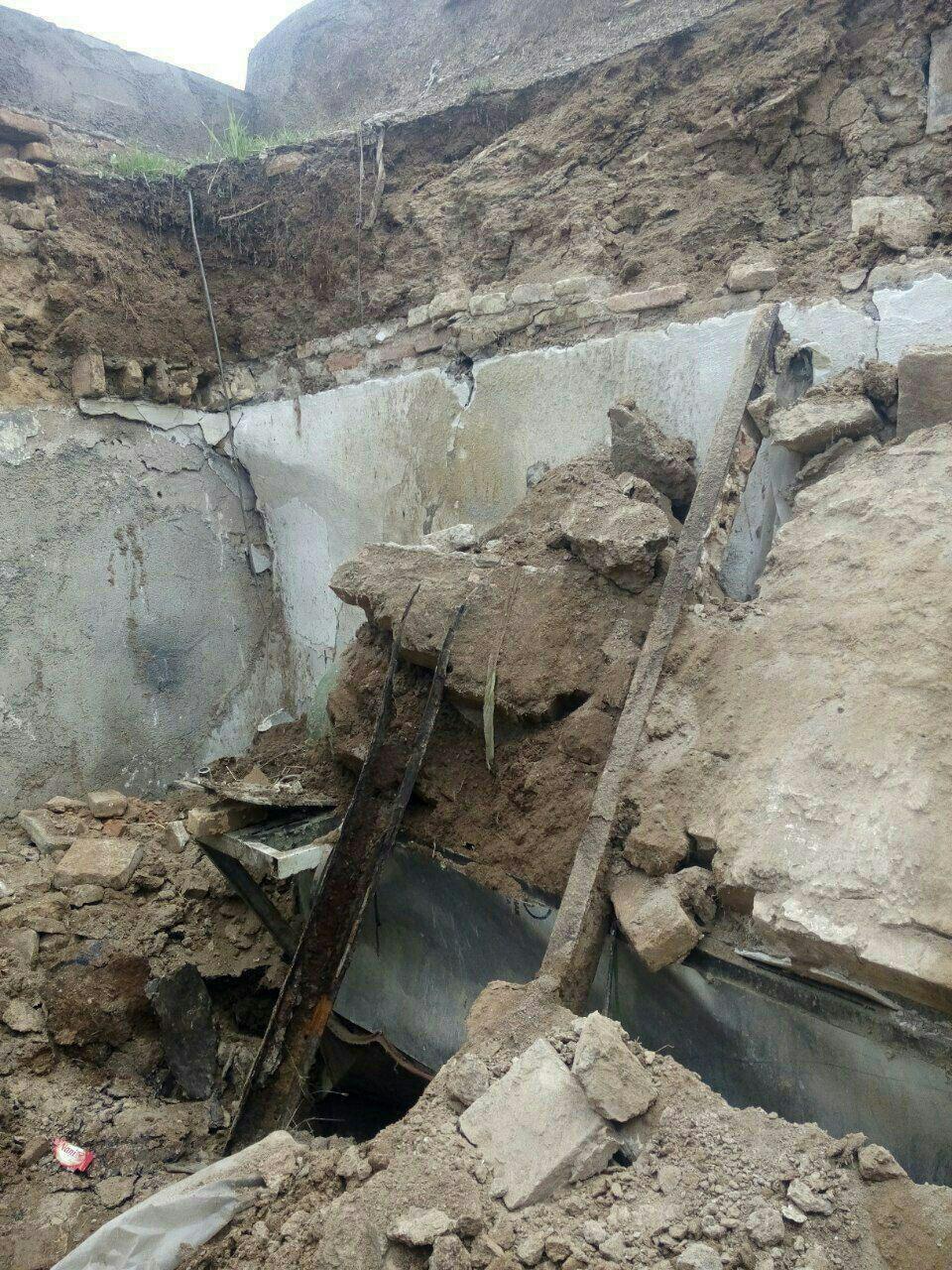 تخریب کامل حمام قدیمی نیشابور از آثار ملی ایران در زلزله مشهد+عکس