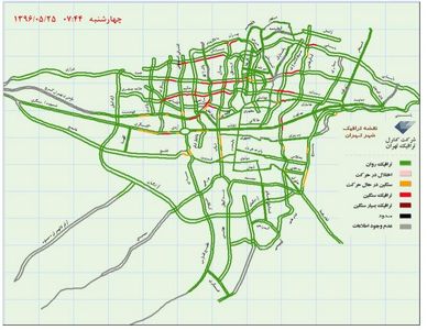 آخرین خبر از وضعیت ترافیکی تهران +نقشه