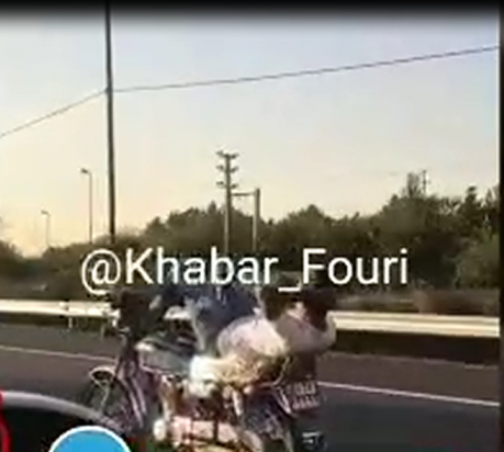 موتور سواری خوابیده در تهران!+فیلم