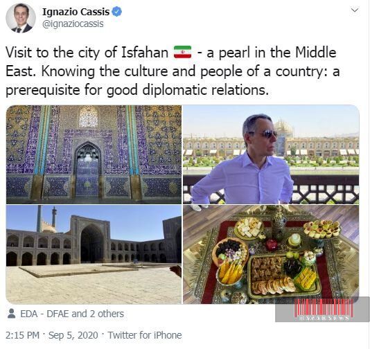 توئیت وزیر خارجه سوئیس درباره اصفهان +عکس