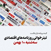 گیشه روزنامه بازار پادکست |تیتر خوانی روزنامه‌های اقتصادی سه‌شنبه ۱۰ بهمن